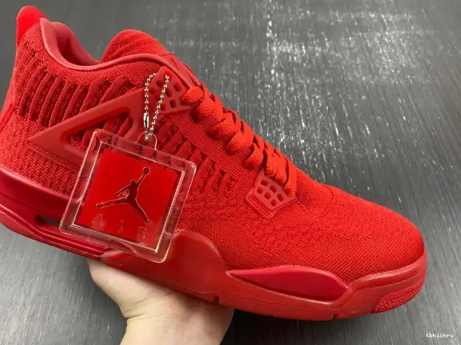 Rep TBkick Red Flyknit Jordan Retro 4 AQ3559-600 0506